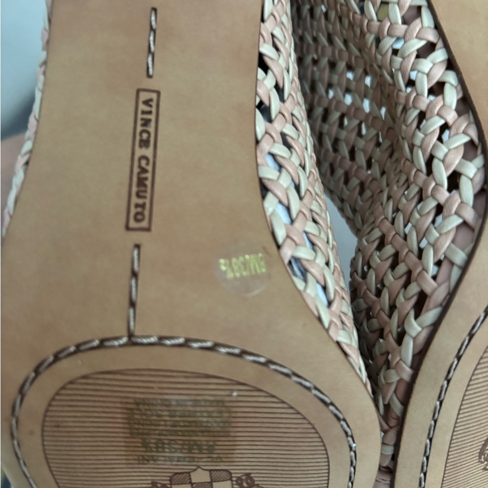 New Vince Camuto Emalani woven sandal heeled - Picture 8 of 13